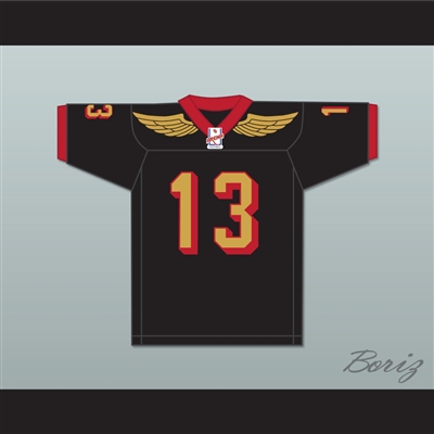 Kurt Warner 13 Iowa Barnstormers Black Football Jersey with AFL Patch 2