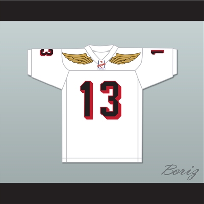 Kurt Warner 13 Iowa Barnstormers White Football Jersey with AFL Patch 2