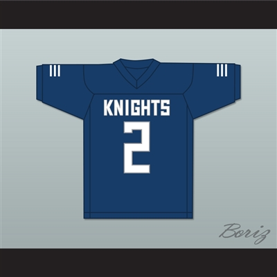 Kyle Philips 2 San Marcos High School Knights Navy Blue Football Jersey 1