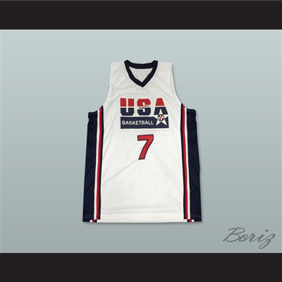 Larry Bird 7 USA Team Home Basketball Jersey