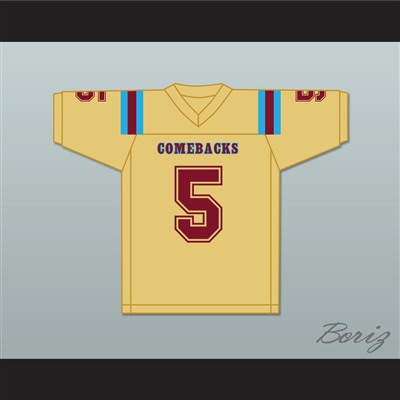 Lambeau Fields 5 Heartland State University Comebacks Gold Football Jersey