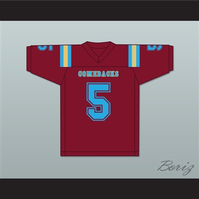 Lambeau Fields 5 Heartland State University Comebacks Maroon Football Jersey