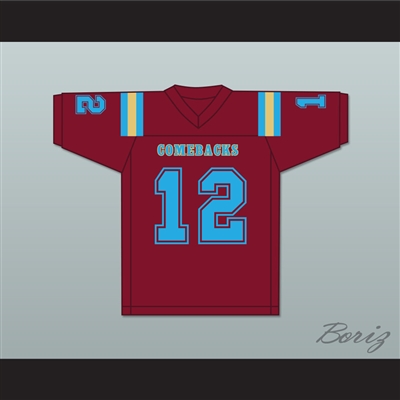 Lance Truman 12 Heartland State University Comebacks Maroon Football Jersey