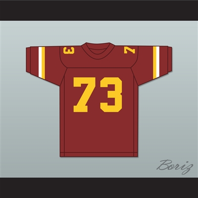 Larry Allen 73 Vintage High School Crushers Maroon Football Jersey 1