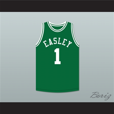 Larry Bird 1 Easley High School Green Basketball Jersey The Legend of Young Larry Bird Skit