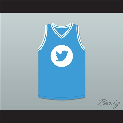 Larry Bird 33 Twitter Light Blue Basketball Jersey