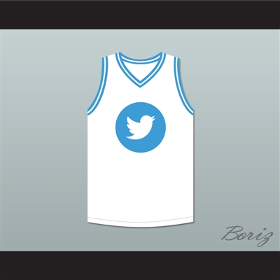 Larry Bird 33 Twitter White Basketball Jersey