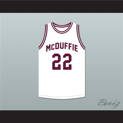 Larry Nance 22 McDuffie High School Fighting Scots White Basketball Jersey