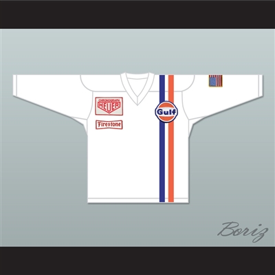 Steve McQueen Michael Delaney Le Mans Inspired Hockey Jersey