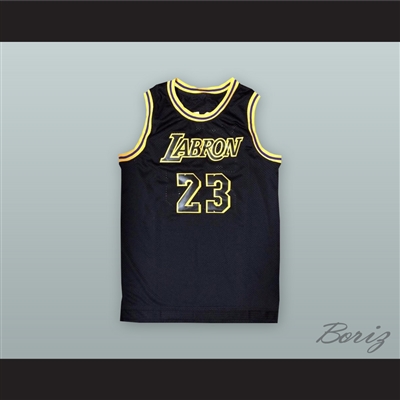Lebron James 23 Labron Black Basketball Jersey