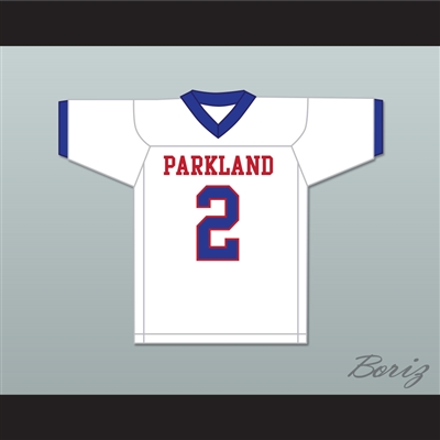 Lee Kpogba 2 Parkland High School Mustangs White Football Jersey