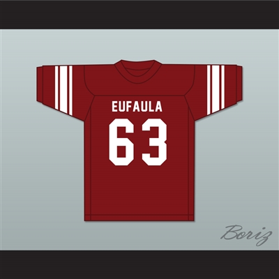Lee Roy Selmon 63 Eufaula High School Ironheads Maroon Football Jersey 2