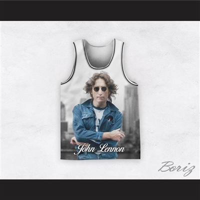 John Lennon 12 Cityscape Basketball Jersey