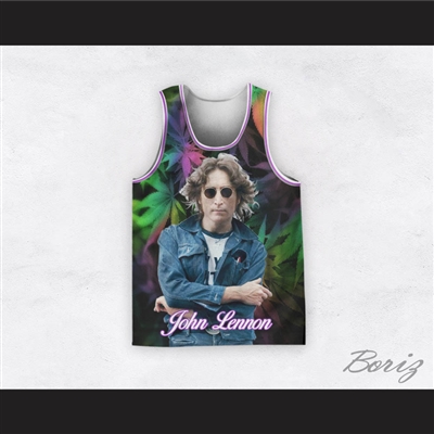 John Lennon 12 Cannabis Basketball Jersey