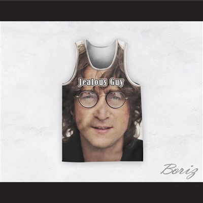 John Lennon 14 Jealous Guy Close Up Basketball Jersey