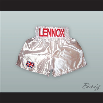Lennox Lewis White Boxing Shorts
