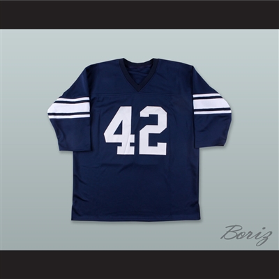 Lenny Moore 42 Penn State Nittany Lions Navy Blue Hockey Jersey