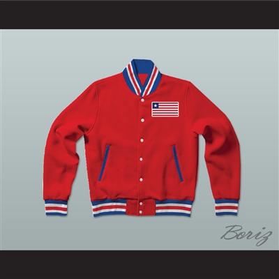 Liberia Varsity Letterman Jacket-Style Sweatshirt