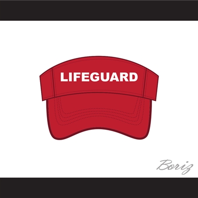 Lifeguard Red Baseball Visor Hat