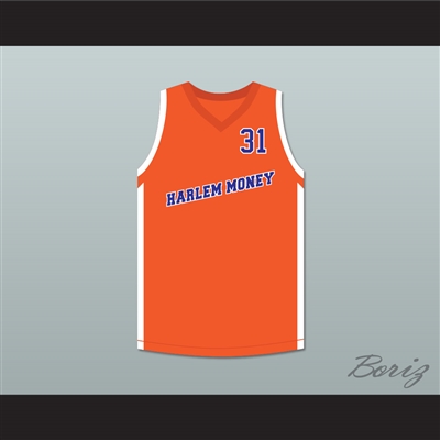 Reggie Miller Lights 31 Harlem Money Basketball Jersey Uncle Drew