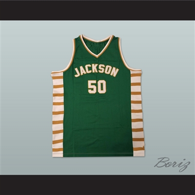 Lloyd Daniels 50 Andrew Jackson High School Green Basketball Jersey