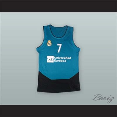 Luka Doncic 7 Real Madrid Teal/Black Basketball Jersey