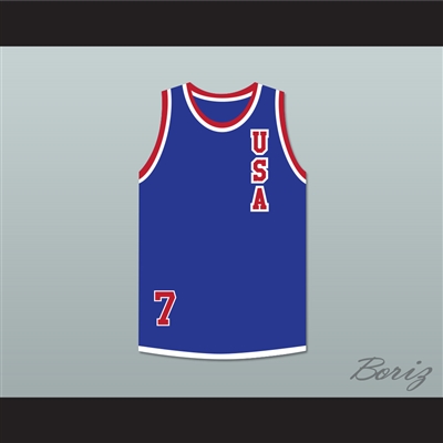 Lusia Harris 7 USA Blue Basketball Jersey 1