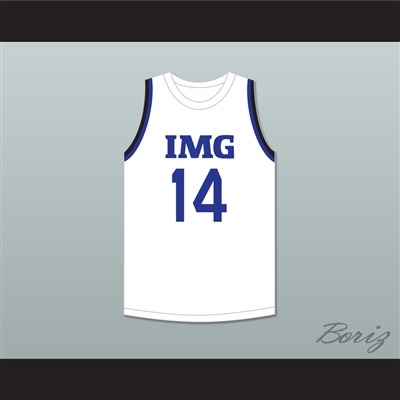 Moussa Diabate 14 IMG Academy White Basketball Jersey 1