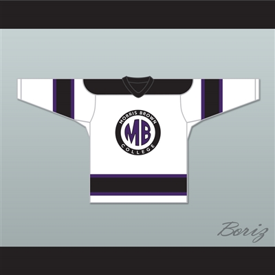 Martin Morris Brown College White Hockey Jersey