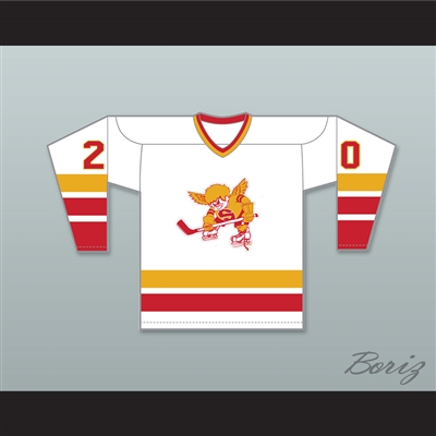 WHA 1976-77 Minnesota Fighting Saints Jack Carlson 20 Home Hockey Jersey