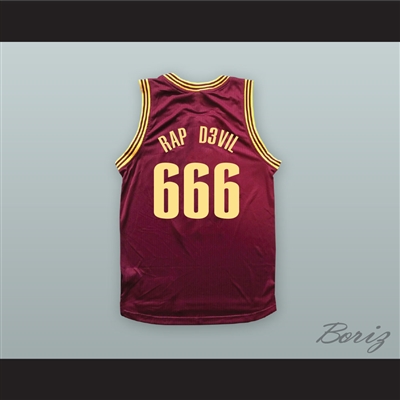 MGK 666 RAP D3VIL Maroon Basketball Jersey