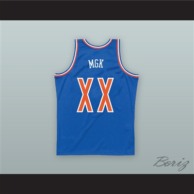 MGK XX Old School Blue Basketball Jersey