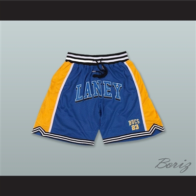 Michael Jordan 23 Laney High School Buccaneers Blue Basketball Shorts