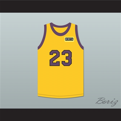 Martin Payne 23 Yellow Basketball Jersey with Martin Patch