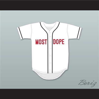Mac Miller 1 Most Dope White Baseball Jersey 3