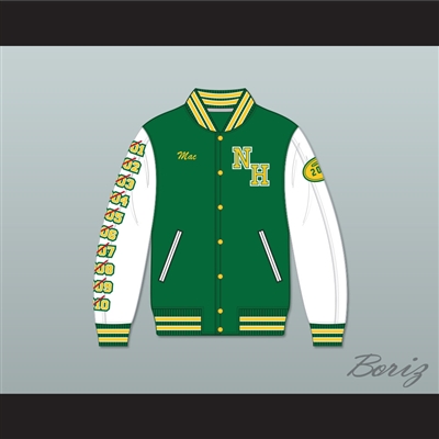 Mac Johnson N. Hale High School Green Deluxe Varsity Letterman Jacket-Style Sweatshirt