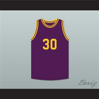 Magic Johnson 30 Purple Basketball Jersey The Legend of Young Larry Bird Skit