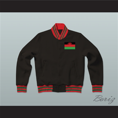 Malawi Varsity Letterman Jacket-Style Sweatshirt