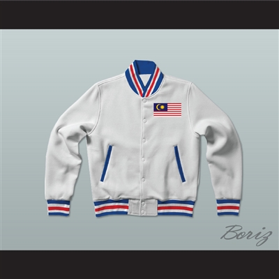 Malaysia Varsity Letterman Jacket-Style Sweatshirt