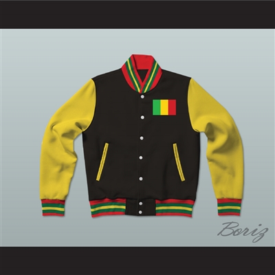 Mali Varsity Letterman Jacket-Style Sweatshirt