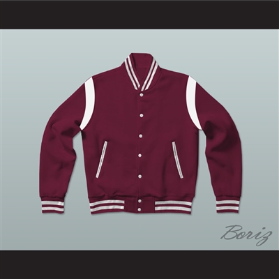 Marcus Burnett Bad Boys Maroon Varsity Letterman Jacket-Style Sweatshirt