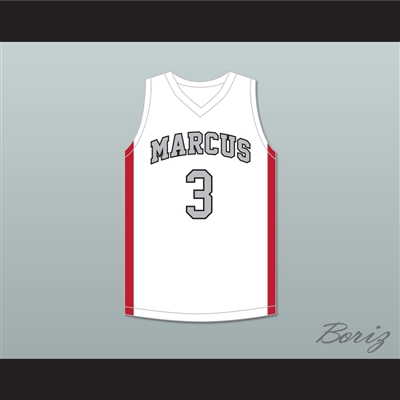 Marcus Smart 3 Edward S. Marcus High School Marauders White Basketball Jersey 1
