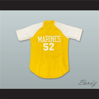 Marines 52 Yellow Pullover Baseball Jersey