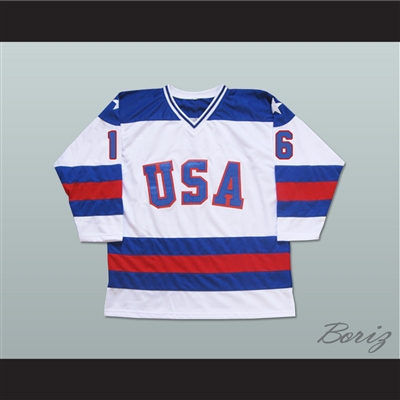 1980 Miracle On Ice Team USA Mark Pavelich 16 Hockey Jersey