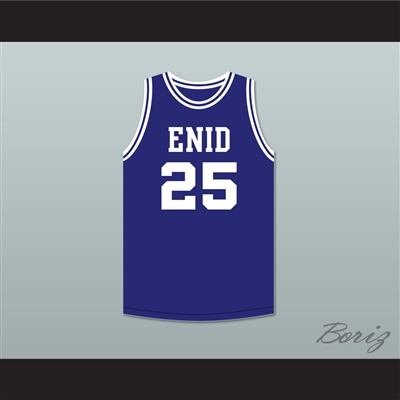 Mark Price 25 Enid High School Plainsman Navy Blue Basketball Jersey 2