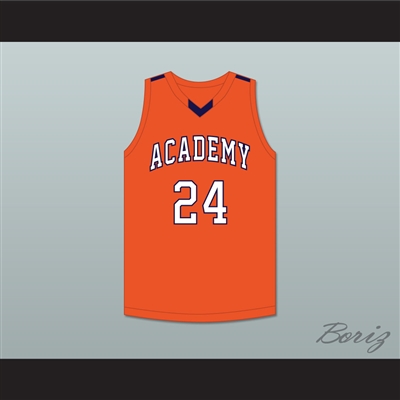 Mark Williams 24 Norfolk Academy Bulldogs Orange Basketball Jersey 1