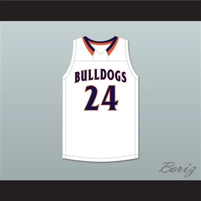 Mark Williams 24 Norfolk Academy Bulldogs White Basketball Jersey 1