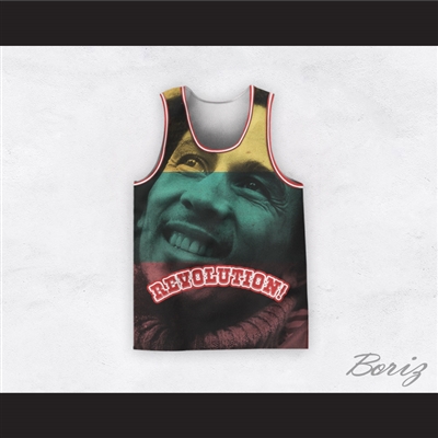 Bob Marley 06 Revolution 3 Color Portrait Basketball Jersey