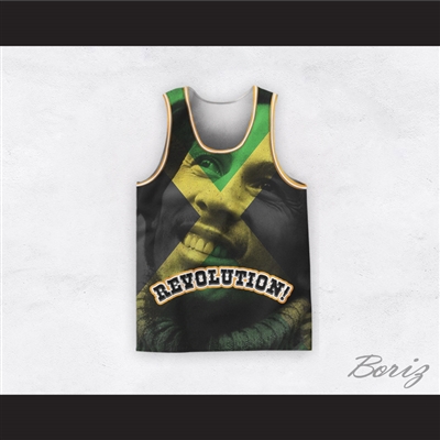 Bob Marley 06 Revolution Jamaican Flag Basketball Jersey