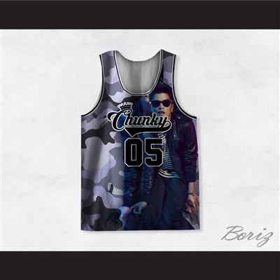 Bruno Mars 05 Chunky Purple Camouflage Basketball Jersey